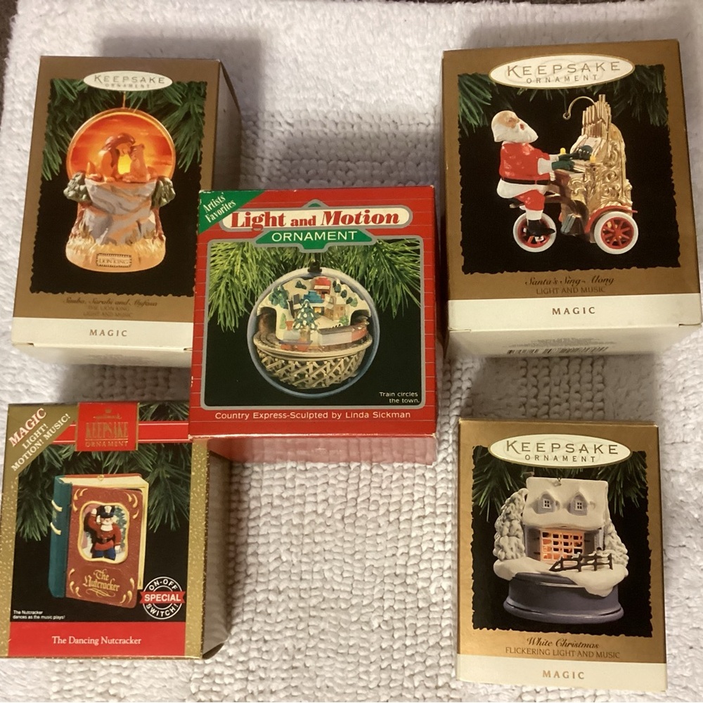 Hallmark Red and Gold Holiday Ornaments